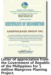 Letter of appreciation from the Government of Republic of the Philippines