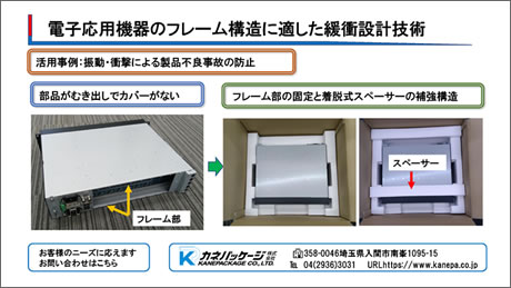 電子応用機器のフレーム構造に適した緩衝設計